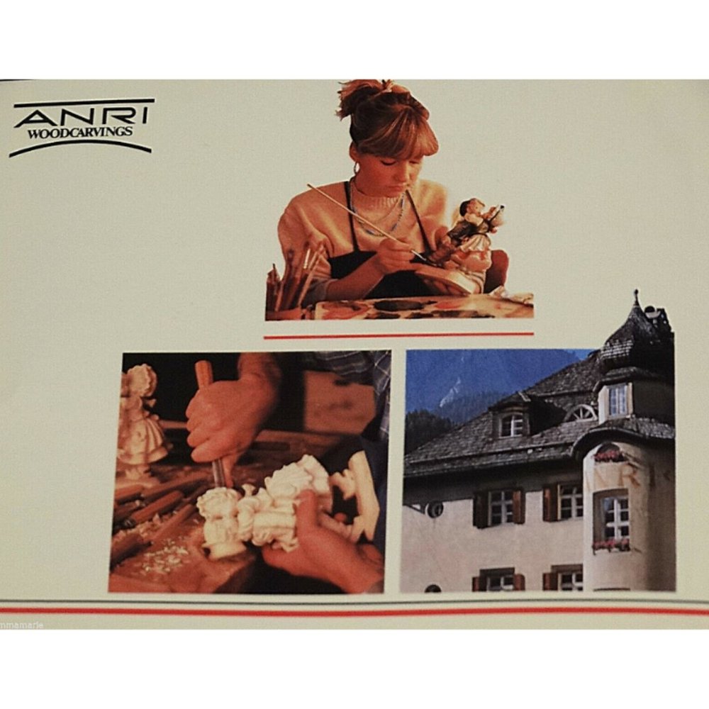 Vintage Anri Italian Wood Carved "Girl with Dove" - Picture 14 of 14